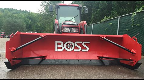 skid steer boss v plow|snow pusher for skid steer.